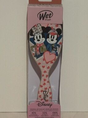 Wet Brush Disney Minnie & Mickey Heart Print Detangler Brush - Pink